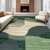 Ultra Soft Area Rug, Non Slip, Stain Resistant, Washable Area Rugs for Living Room, Bedroom, Elevated Entryway with Braided Design and Earthy Tones(Green)