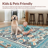 Chic Transitional Medallion Design(Blue)