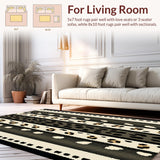Ultra Soft Area Rug, Non Slip, Stain Resistant, Washable Area Rugs for Living Room, Bedroom, Black and Cream Animal Print Entryway Carpet(Beige)