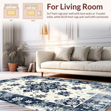 Elegant Snowflake Medallion Motif(Blue)