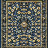Ultra Soft Area Rug, Non Slip, Stain Resistant, Washable Area Rugs for Living Room, Bedroom, Geometric with Smoke & Beige(Blue)