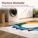 Ultra Soft Area Rug, Non Slip, Stain Resistant, Washable Area Rugs for Living Room, Bedroom, Rustic Earthy Colorful Motif(Yellow)