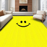 Ultra Soft Area Rug, Non Slip, Stain Resistant, Washable Area Rugs for Living Room, Bedroom, Charming Animated Face Concept(Yellow)