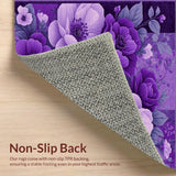 Ultra Soft Area Rug, Non Slip, Stain Resistant, Washable Area Rugs for Living Room, Bedroom, Enchanting Deep Purple Comfort(Purple)