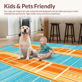 Ultra Soft Area Rug, Non Slip, Stain Resistant, Washable Area Rugs for Living Room, Bedroom, Soft Hypebeast Ocean Vibe(Orange)