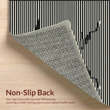 Ultra Soft Area Rug, Non Slip, Stain Resistant, Washable Area Rugs for Living Room, Bedroom, Rustic Glam Zebra Print Elegance(Black)