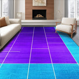 Ultra Soft Area Rug, Non Slip, Stain Resistant, Washable Area Rugs for Living Room, Bedroom, Elegant Blue and Purple Medallion(Purple)