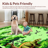 Colorful Jurassic Exploration Motif(Green)