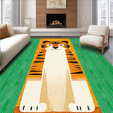 Ultra Soft Area Rug, Non Slip, Stain Resistant, Washable Area Rugs for Living Room, Bedroom, Vibrant Eclectic Print Design(Orange)