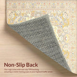 Artisanal Beige Geometric Medallion Floor Covering(Beige)