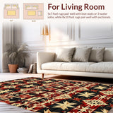 Ultra Soft Area Rug, Non Slip, Stain Resistant, Washable Area Rugs for Living Room, Bedroom, Country Style Black Kitchen Non-Slip Jute Carpet(Black)
