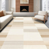 Ultra Soft Area Rug, Non Slip, Stain Resistant, Washable Area Rugs for Living Room, Bedroom, Contemporary With Geometric Chevron Design(Beige)