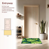 Tropical Modern Leaf Motif(Green)