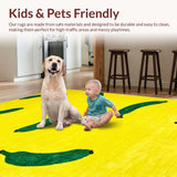 Ultra Soft Area Rug, Non Slip, Stain Resistant, Washable Area Rugs for Living Room, Bedroom, Quirky Soft Plush Decor Element(Yellow)