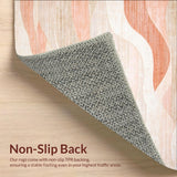 Beige Coral Velvet Area with Absorbent Non Slip Backing and Texture(Beige)