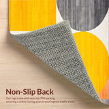 Ultra Soft Area Rug, Non Slip, Stain Resistant, Washable Area Rugs for Living Room, Bedroom, Stylish Symmetrical Patterned Delight(Yellow)