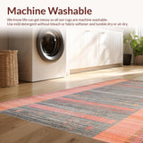 Ultra Soft Area Rug, Non Slip, Stain Resistant, Washable Area Rugs for Living Room, Bedroom, Cute Bow Silhouette Rug with Modern Outline Pattern and Subtle Preppy Flourish(Gray)