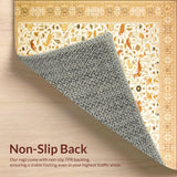 Ultra Soft Area Rug, Non Slip, Stain Resistant, Washable Area Rugs for Living Room, Bedroom, Beige Woven Non Slip Kitchen(Beige)