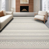 Ultra Soft Area Rug, Non Slip, Stain Resistant, Washable Area Rugs for Living Room, Bedroom, Rustic Textured Checkered Design(Gray)