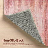 Ultra Soft Area Rug, Non Slip, Stain Resistant, Washable Area Rugs for Living Room, Bedroom, Luxe Shaggy Earthy Tones(Pink)