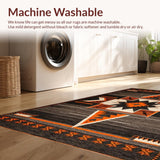 Ultra Soft Area Rug, Non Slip, Stain Resistant, Washable Area Rugs for Living Room, Bedroom, Western Starry Patterned Charm(Gray)