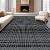 Ultra Soft Area Rug, Non Slip, Stain Resistant, Washable Area Rugs for Living Room, Bedroom, Vintage Monochrome Checkerboard Aesthetic(Black)