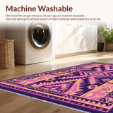Ultra Soft Area Rug, Non Slip, Stain Resistant, Washable Area Rugs for Living Room, Bedroom, Striking Purple and Pink Visual Harmony(Purple)