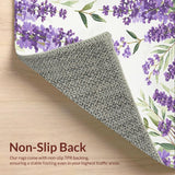 Ultra Soft Area Rug, Non Slip, Stain Resistant, Washable Area Rugs for Living Room, Bedroom, Rustic Vintage Botanical Flair(Purple)
