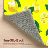 Ultra Soft Area Rug, Non Slip, Stain Resistant, Washable Area Rugs for Living Room, Bedroom, Sunny Citrus Themed Decor(Yellow)