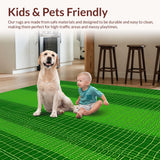 Ultra Soft Area Rug, Non Slip, Stain Resistant, Washable Area Rugs for Living Room, Bedroom, Unique Animal Imprint Soft Touch(Green)