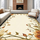 Artistic Vine & Bloom Accent with Earthy Tones for Living Spaces(Beige)