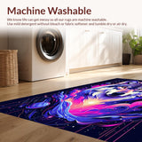 Ultra Soft Area Rug, Non Slip, Stain Resistant, Washable Area Rugs for Living Room, Bedroom, Enchanting Bright Fantasy Design(Purple)