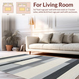 Contemporary Large Striped Design(Gray)