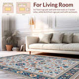Ultra Soft Area Rug, Non Slip, Stain Resistant, Washable Area Rugs for Living Room, Bedroom, Minimalist Colorful Botanical Design(Gray)