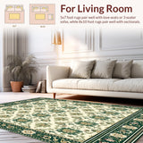 Ultra Soft Area Rug, Non Slip, Stain Resistant, Washable Area Rugs for Living Room, Bedroom, Non Slip Floral Runner for Kitchen and Hallway(Beige)