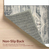 Ultra Soft Area Rug, Non Slip, Stain Resistant, Washable Area Rugs for Living Room, Bedroom, Contemporary Distressed Textured Design(Gray)