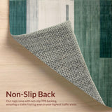 Contemporary Light Blue Swirl Design(Green)