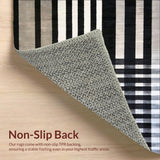 Ultra Soft Area Rug, Non Slip, Stain Resistant, Washable Area Rugs for Living Room, Bedroom, Striped Symphony Area Rug(Gray)