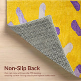 Ultra Soft Area Rug, Non Slip, Stain Resistant, Washable Area Rugs for Living Room, Bedroom, Vibrant Quirky Butter Motif(Yellow)