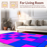 Eclectic Distressed Round Geometry(Blue)