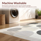 Ultra Soft Area Rug, Non Slip, Stain Resistant, Washable Area Rugs for Living Room, Bedroom, Elegant Plush Abstract Touch(Gray)