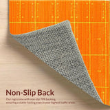 Ultra Soft Area Rug, Non Slip, Stain Resistant, Washable Area Rugs for Living Room, Bedroom, Fun Nautical Decor Inspiration(Orange)