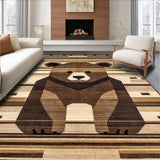 Ultra Soft Area Rug, Non Slip, Stain Resistant, Washable Area Rugs for Living Room, Bedroom, Contemporary Cozy Faux Fur Style(Brown)
