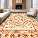 Aztec Inspired Area with Warm Hues Geometric(Beige)