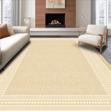 Ultra Soft Area Rug, Non Slip, Stain Resistant, Washable Area Rugs for Living Room, Bedroom, Rustic Low Pile Gentle Waves(Beige)