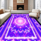 Ultra Soft Area Rug, Non Slip, Stain Resistant, Washable Area Rugs for Living Room, Bedroom, Whimsical Colorful Fantasy Theme(Purple)