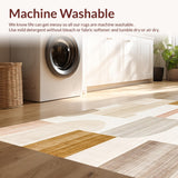 Ultra Soft Area Rug, Non Slip, Stain Resistant, Washable Area Rugs for Living Room, Bedroom, Modern Geometric Area Non Slip Runner for Hallways(Beige)