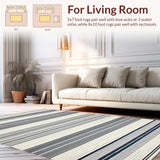 Ultra Soft Area Rug, Non Slip, Stain Resistant, Washable Area Rugs for Living Room, Bedroom, Stylish Vintage Medallion Theme(White)