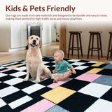 Contemporary Geometric Black and White(Black)