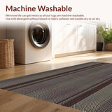Ultra Soft Area Rug, Non Slip, Stain Resistant, Washable Area Rugs for Living Room, Bedroom, Elegant Modern Script Welcome Mat(Brown)